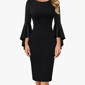 New without tags bell sleeve little black dress
